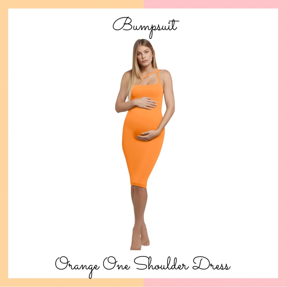 Bumpsuit Orange Chloe Maternity Dress
